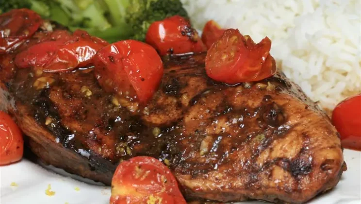 Roasted Balsamic Chicken with Baby Tomatoes Recipe — Quick and Easy Homemade Snack